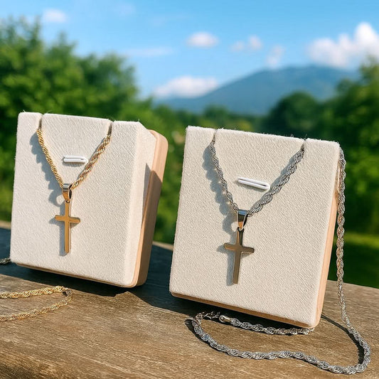 Rope Cross Necklace